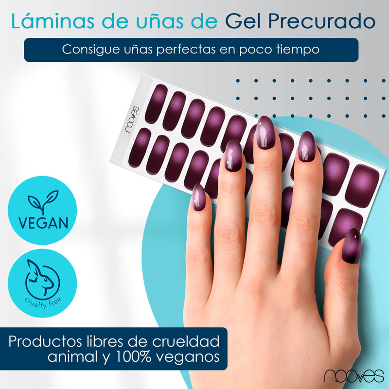 Láminas resistentes al agua Láminas de Gel - Velvet Halo - Nooves Nails - Duración más de 14 días