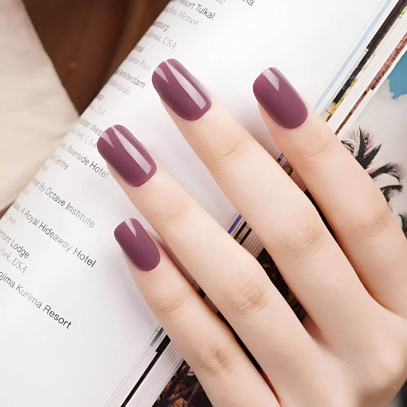 Resultado Manicura en casa con Láminas de Gel - Violet Ether - Nooves Nails - Acabado Natural