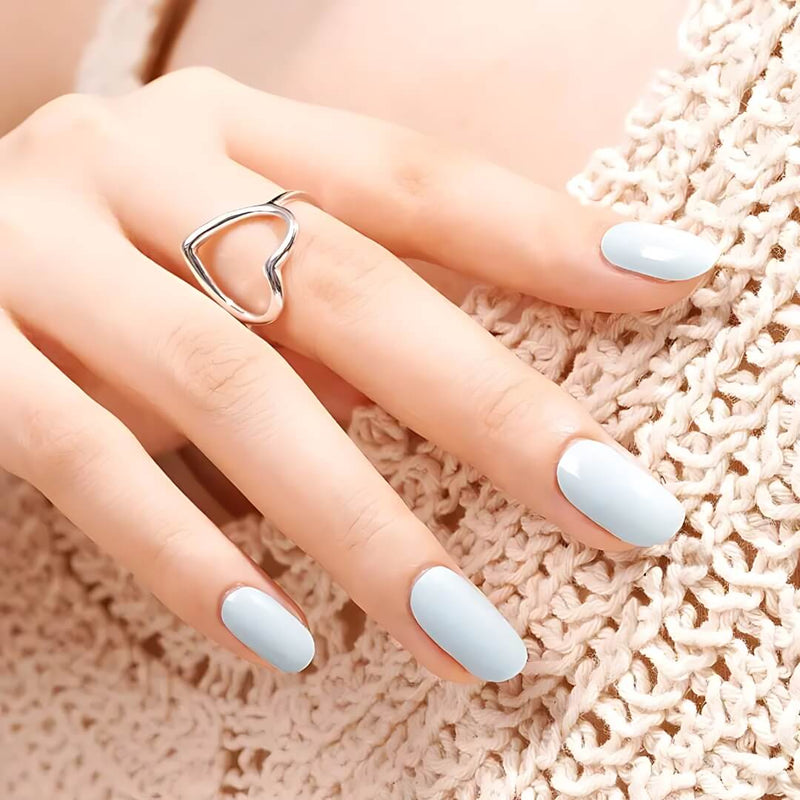 Diseño de uñas Láminas de Gel - Blue Salt - Nooves Nails - Veganas, Cruelty-Free y Hema-Free