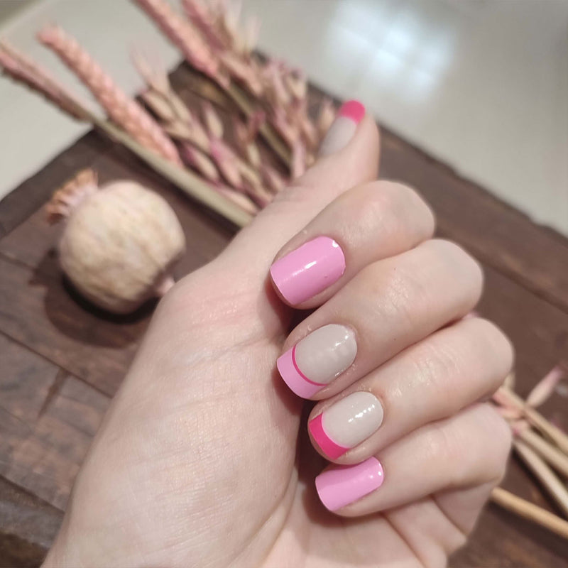Resultado Manicura en casa con Láminas de Gel - Love Vibes - Nooves Nails - Acabado Natural