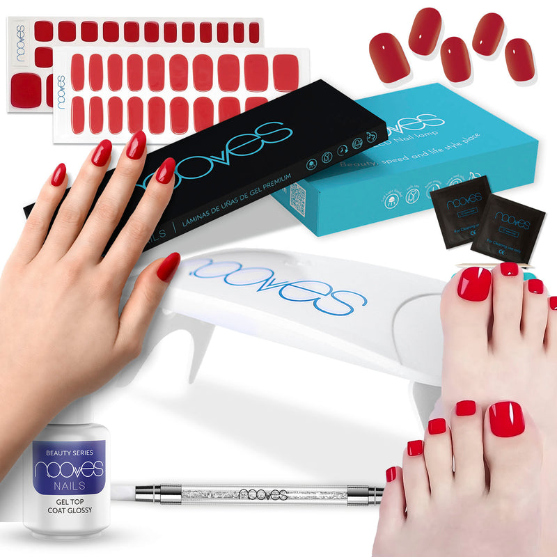 Red Summer Vibes Starter Kit – Ferrari Red Manicure and Pedicure Pack with Top Coat