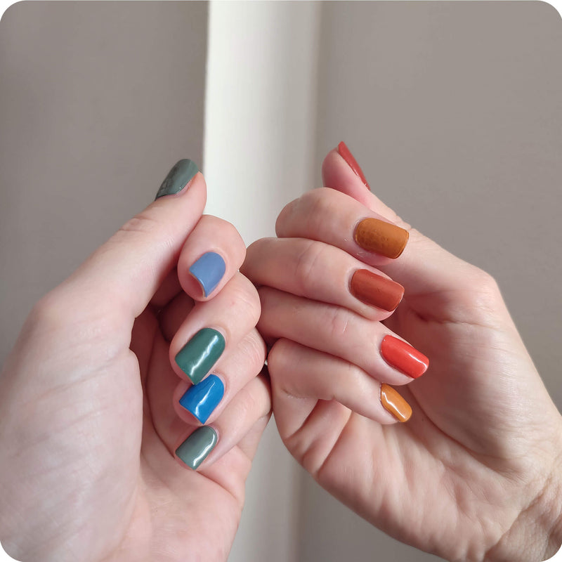 Diseño de uñas Láminas de Gel - Nature´s Canvas - Nooves Nails - Veganas, Cruelty-Free y Hema-Free