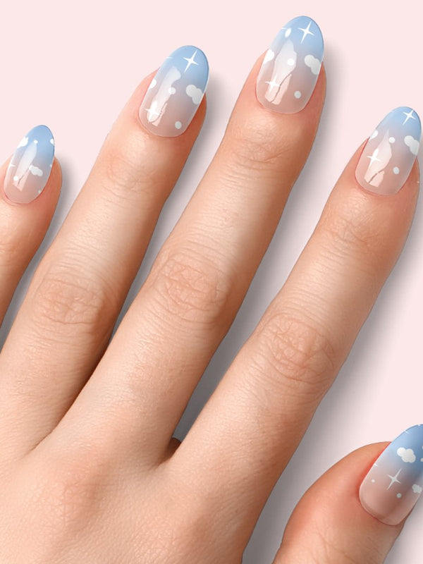 Gel Nail - Clouds - Nooves Nails - Láminas de uñas de gel semicuradas