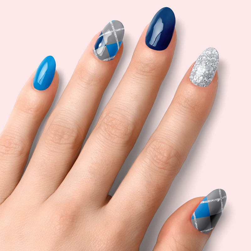 Láminas de Gel Semicuradas Elegant Blue - Calidad Profesional Nooves