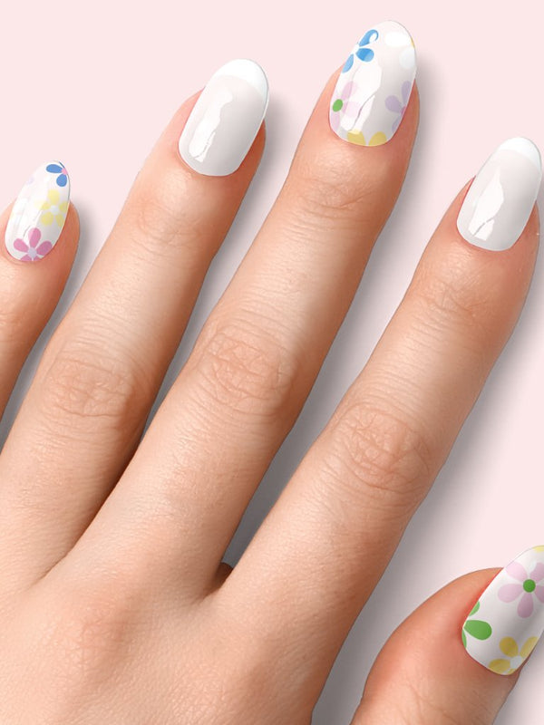 Gel Nail - Flowers - Nooves Nails - Láminas de uñas de gel semicuradas
