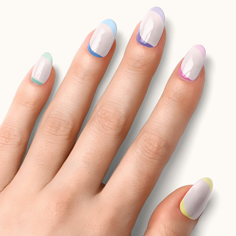 Láminas de Gel Semicuradas Folhas de Gel - French Party - Nooves Nails - Calidad Profesional Nooves