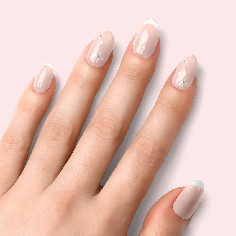 Gel Nail - French Stars - Nooves Nails