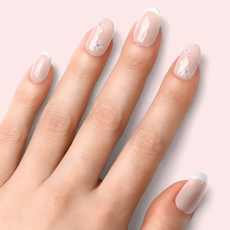 Gel Nail - French Stars - Nooves Nails