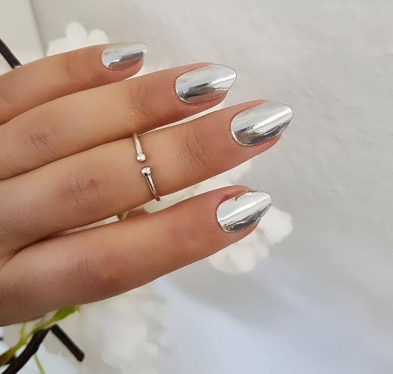 Gel Sheets - Silver Sheen - Nooves Nails