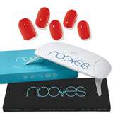 Pack Lámina de uñas de gel Premium precurado Nooves Nails Diseños Rojos + Lámpara uñas UV/LED PORTÁTIL 8w