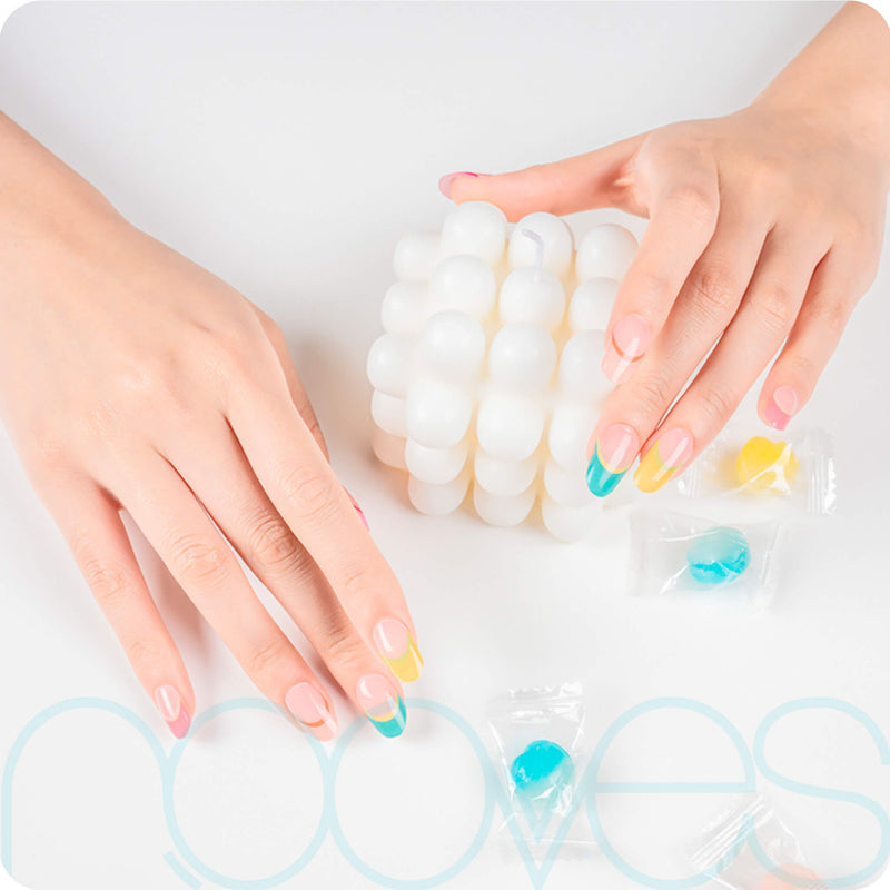 Packaging Láminas Láminas de Gel - Macaron - Nooves Nails - Incluye lima y palito de naranjo