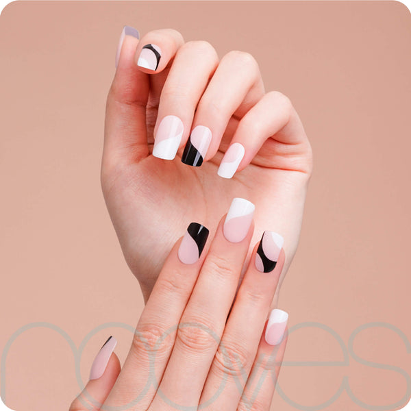 Láminas de Gel - White Cow - Nooves Nails