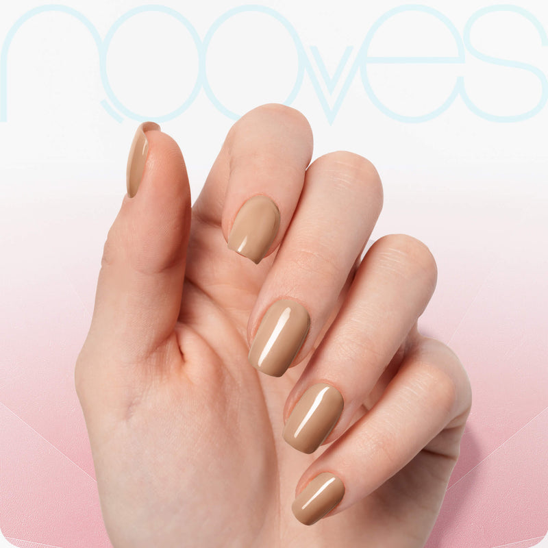 Resultado Manicura en casa con Folhas de Gel - Cru au Soleil - Nooves Nails - Acabado Natural