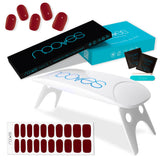 Pack Lámina de uñas de gel Premium precurado Nooves Nails Diseños Rojos + Lámpara uñas UV/LED PORTÁTIL 8w