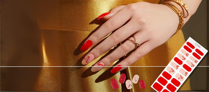 Folhas de unhas de gel Nooves Red Premium