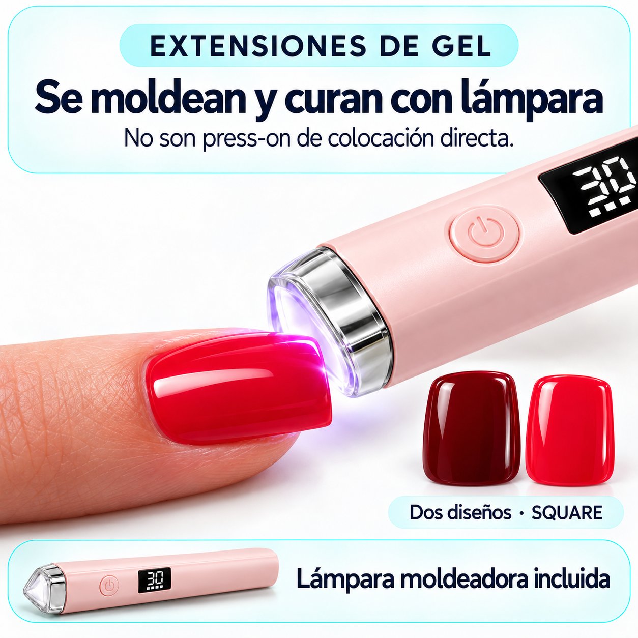Starter Extension Gel Duo Kit - Square - Midnight Merlot - Malibu Pink