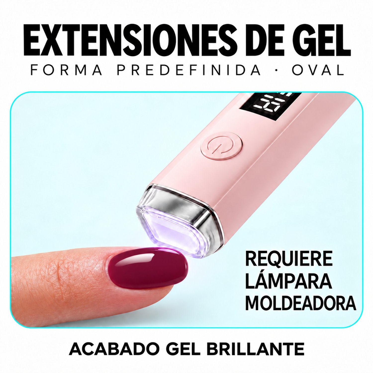 Starter Extension Gel Duo Kit - Oval - Cherry Noir - Crimson Love