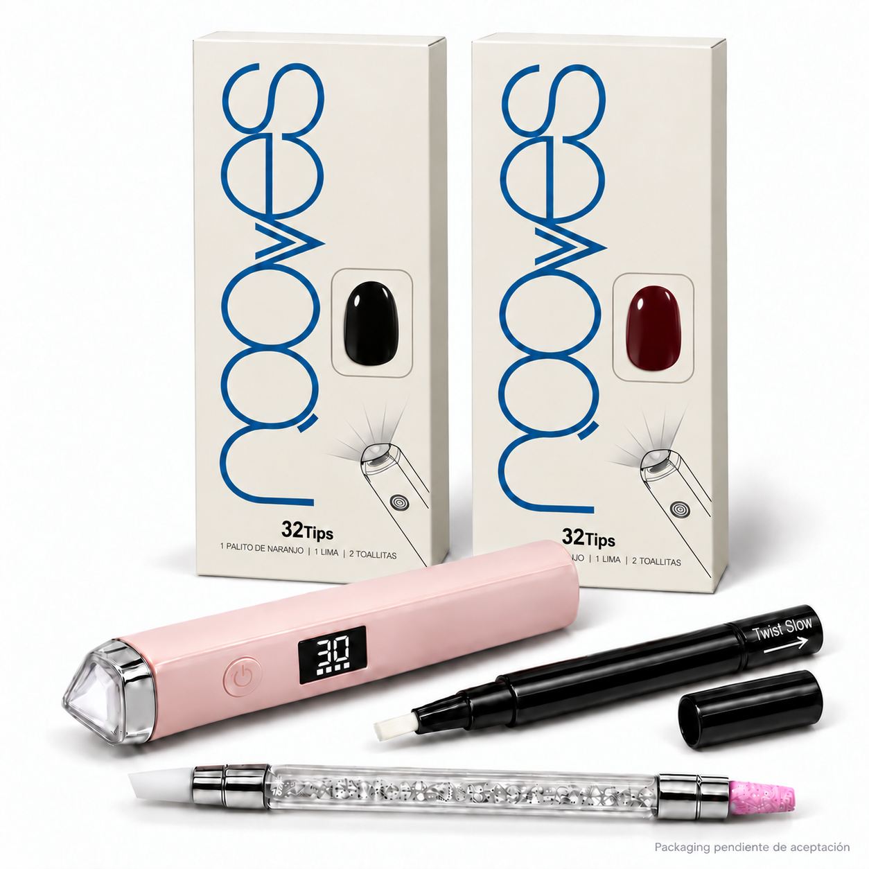 Starter Extension Gel Duo Kit - Oval - Obsidian Night - Cherry Noir