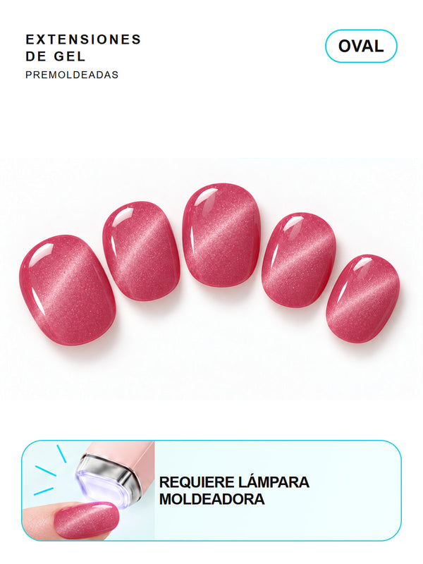 Extensiones de gel NOOVES Mystic Rose, forma oval, cinco piezas en tarjeta