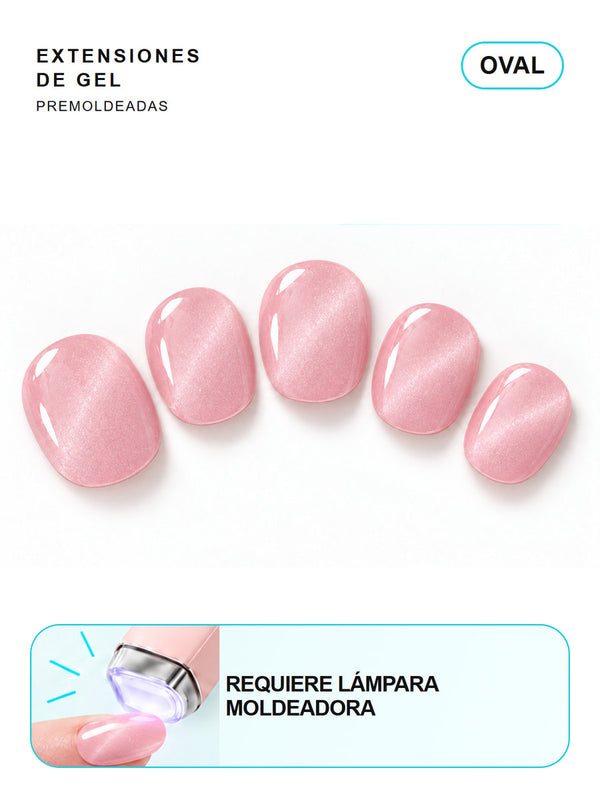 Extensiones de gel NOOVES Fairy Dust, forma oval, cinco piezas en tarjeta