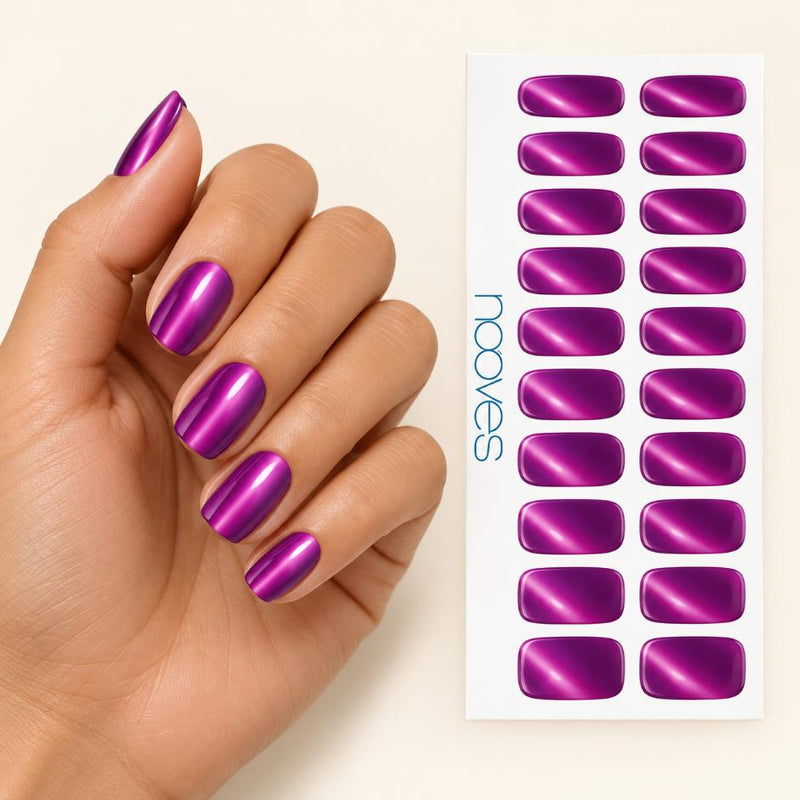 Diseño de uñas Purple Mirror - Veganas, Cruelty-Free y Hema-Free
