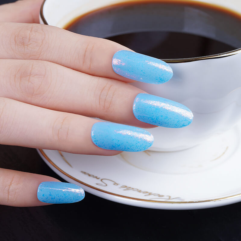 Textura y grosor láminas Láminas de Gel - Artic Blue  - Nooves Nails - Gel auténtico semicurado al 60%