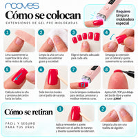 Extensiones de gel NOOVES Malibu Pink, forma square, cómo se colocan y se retiran
