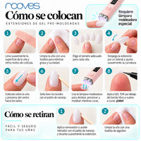 Extensiones de gel NOOVES Pure Canvas, forma almond, cómo se colocan y se retiran