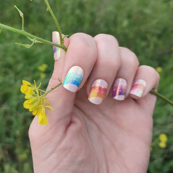 Folhas de Gel - Rainbow Star - Nooves Nails