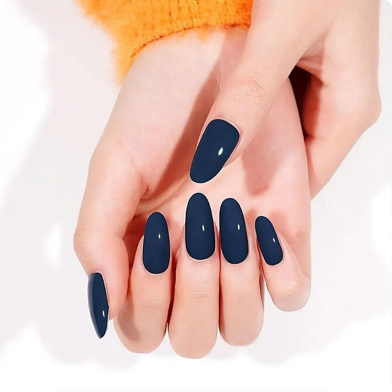 Gel Nail - Navy - Nooves Nails