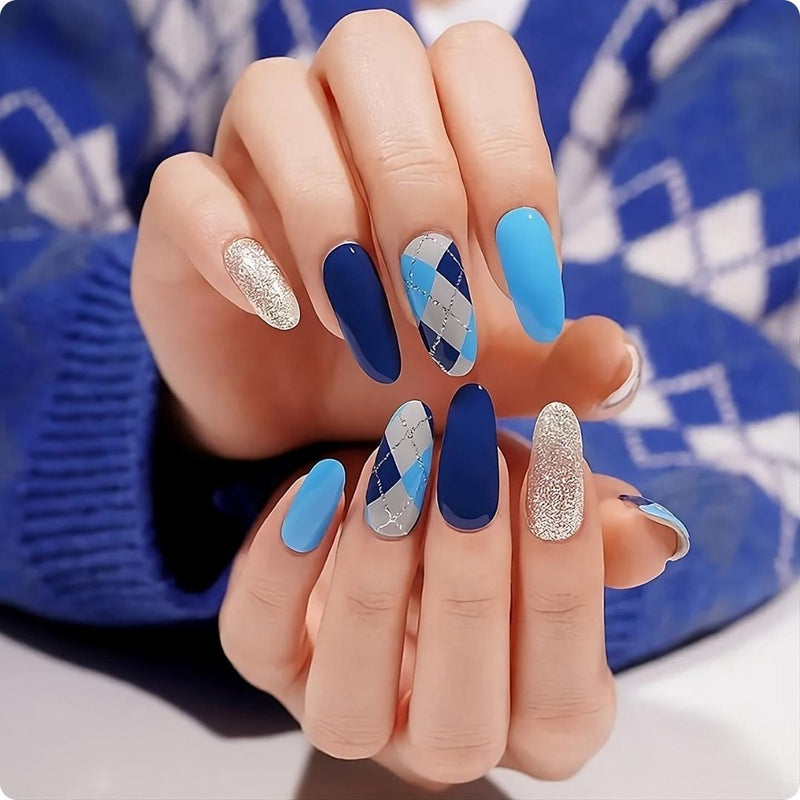 Láminas resistentes al agua Elegant Blue - Duración más de 14 días