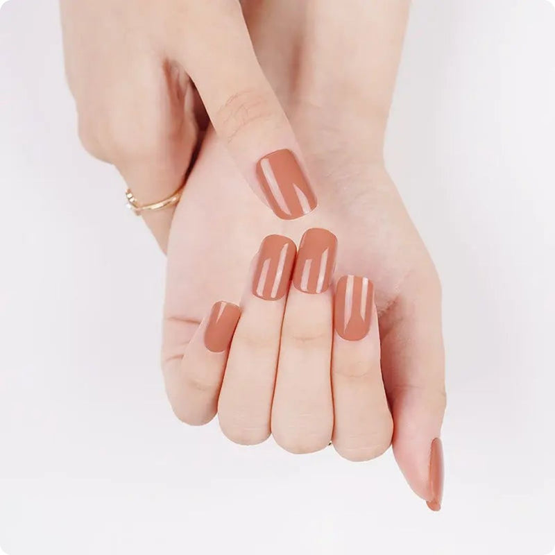 Diseño de uñas Láminas de Gel - Cinnamon - Nooves Nails - Veganas, Cruelty-Free y Hema-Free