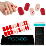 Folhas de Gel - Red Waves  - Nooves Nails