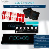 Gel Nail - Red Waves - Nooves Nails