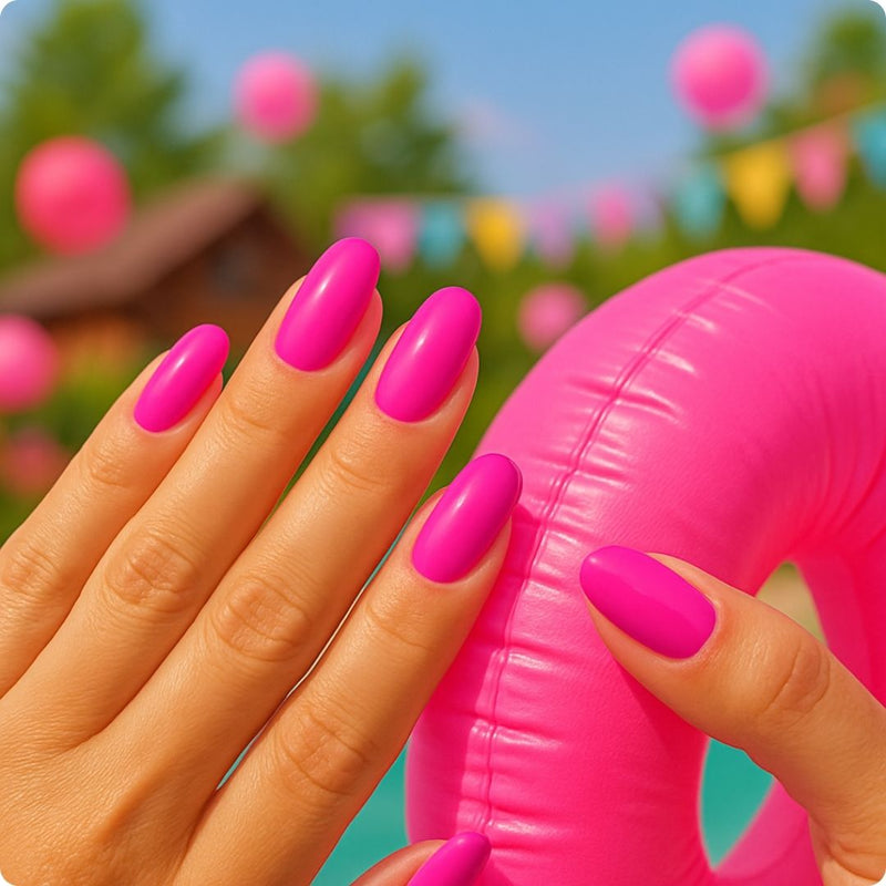 Resultado Manicura en casa con Láminas de Gel - Barbie Girl - Nooves Nails - Acabado Natural