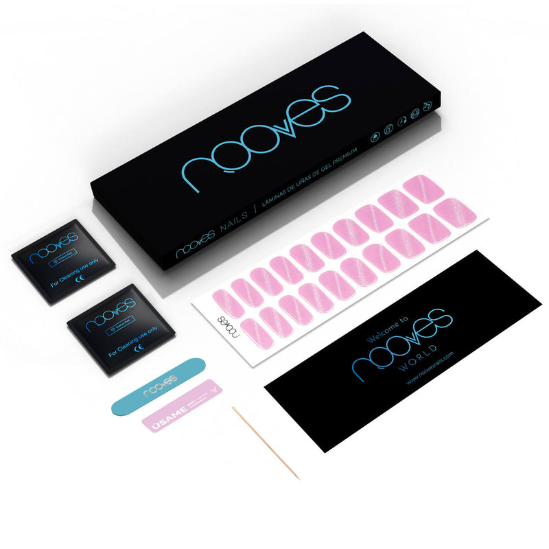 Uñas de gel Láminas de Gel - Afrodita - Nooves Nails curadas con lámpara UV - Brillo espejo