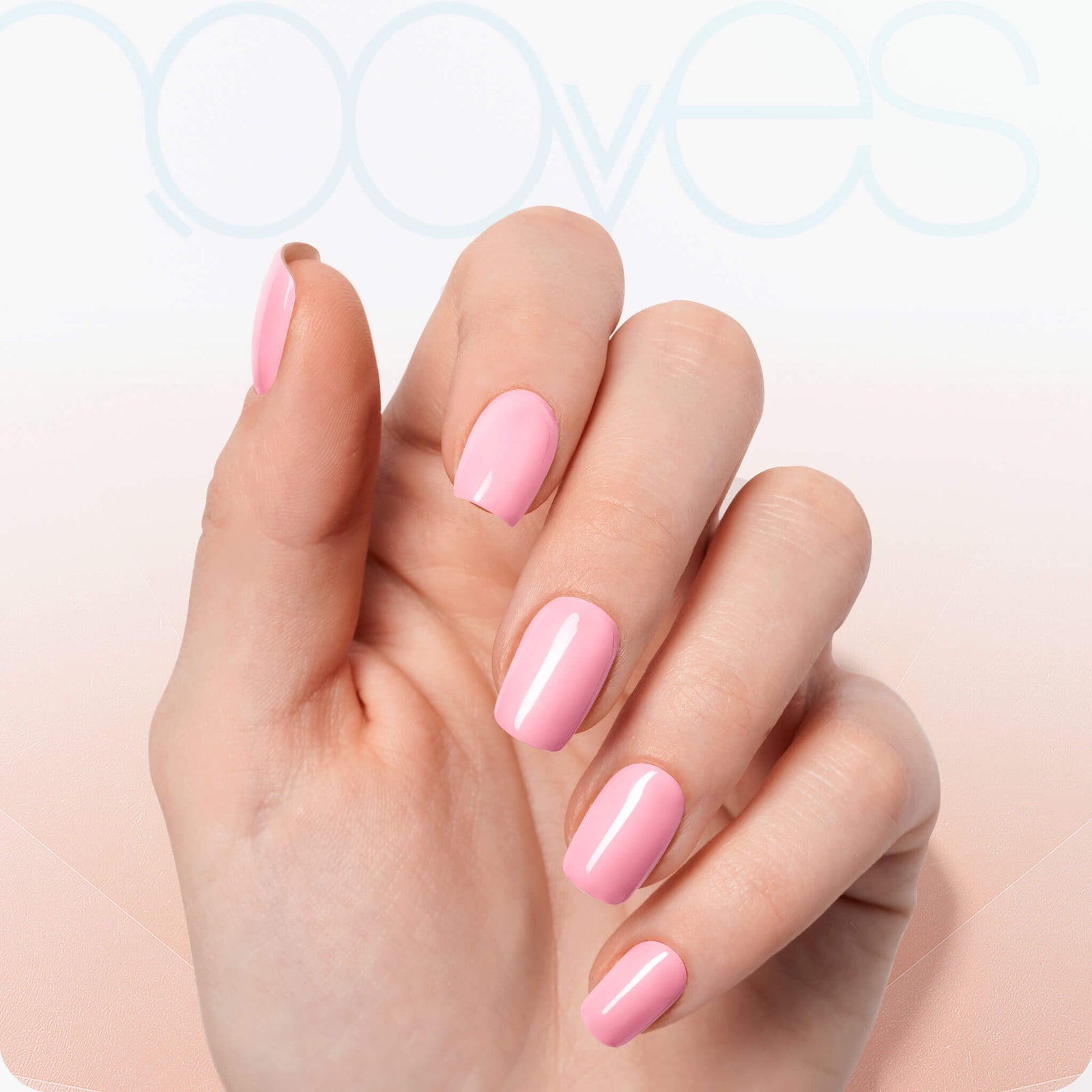 Folhas de unhas de gel pré-curadas premium - Baby Pink - Nooves