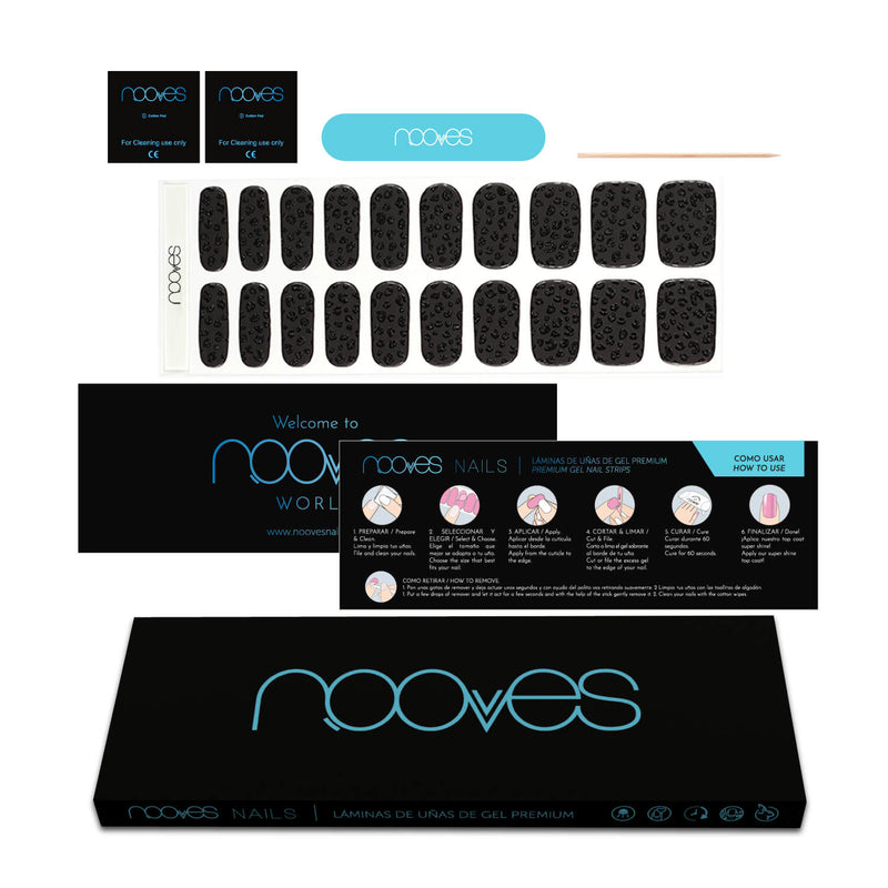 Gel Sheets - Black Leopard - Nooves Nails
