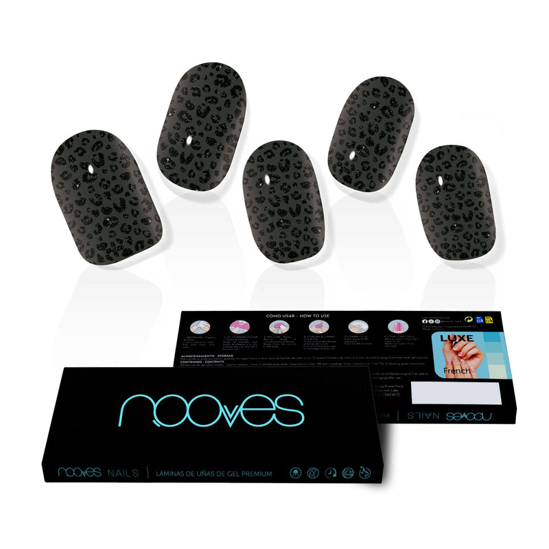 Gel Sheets - Black Leopard - Nooves Nails