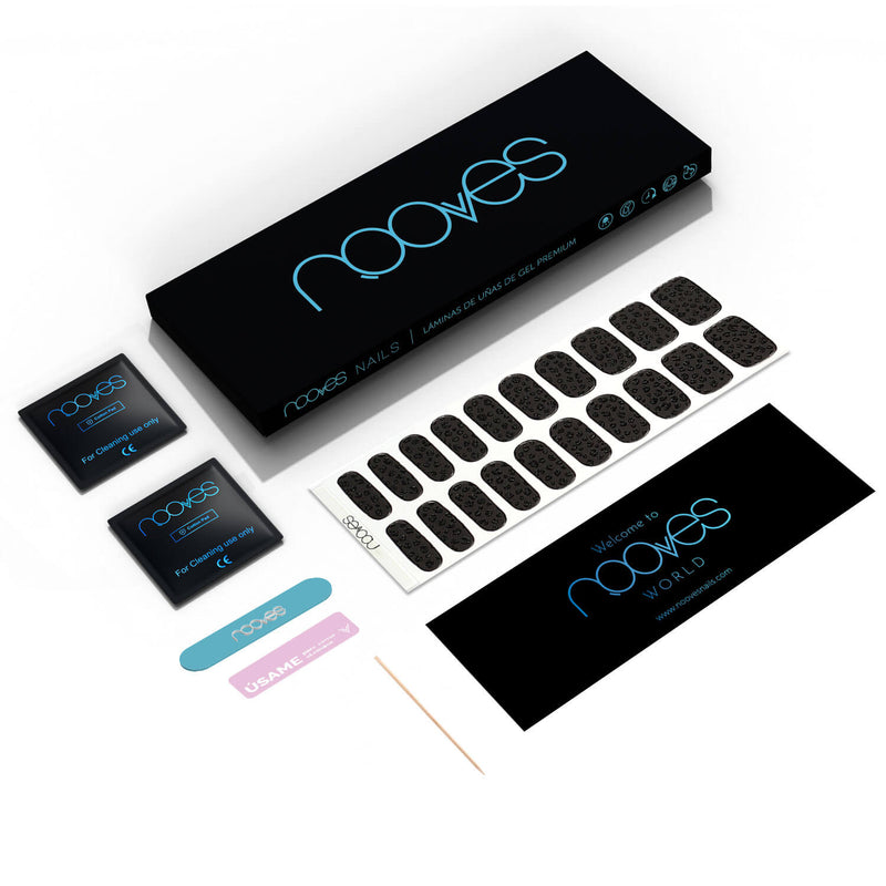 Gel Sheets - Black Leopard - Nooves Nails