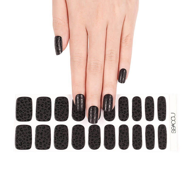 Gel Sheets - Black Leopard - Nooves Nails