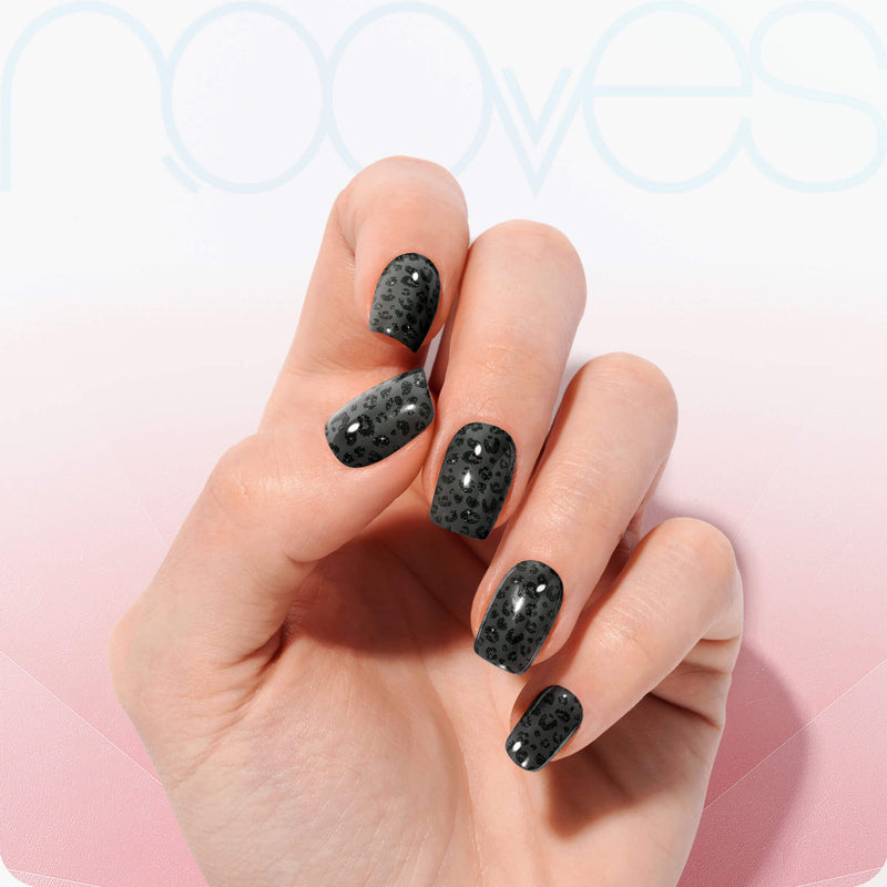 Gel Sheets - Black Leopard - Nooves Nails