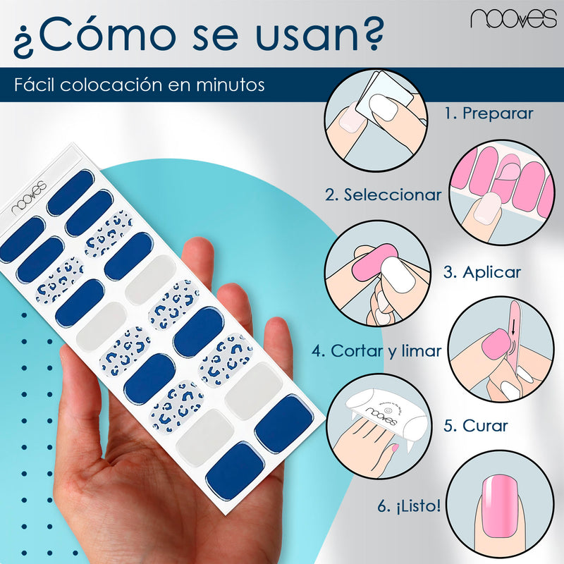 Tendencia manicura Blue Leopard - Estilo moderno y elegante