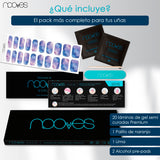 Gel Nail - Blue Marble - Nooves Nails