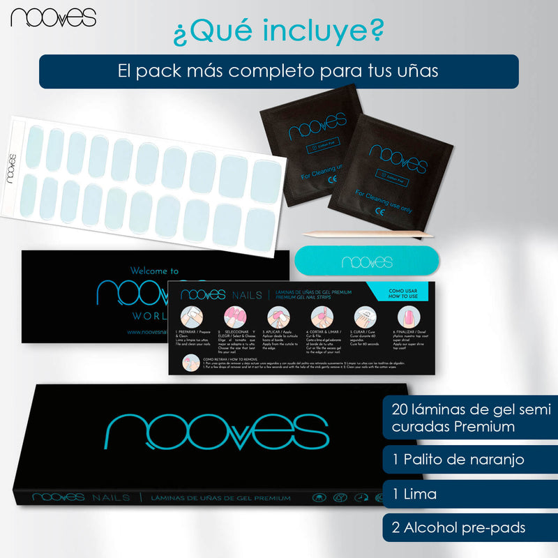 Folhas de Gel - Blue Salt - Nooves Nails