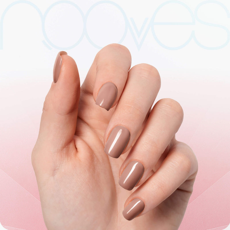 Kit de uñas de gel Láminas de Gel - Cinnamon - Nooves Nails - Fácil aplicación sin torno