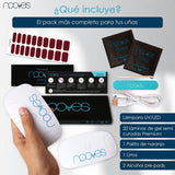 Pack Lámpara NOOVES con láminas de gel semicurado Deep Wine, imagen 3