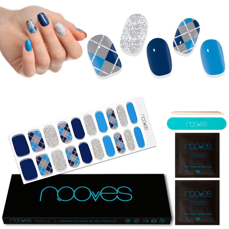 Cómo quedan las uñas de gel Elegant Blue - Antes y después