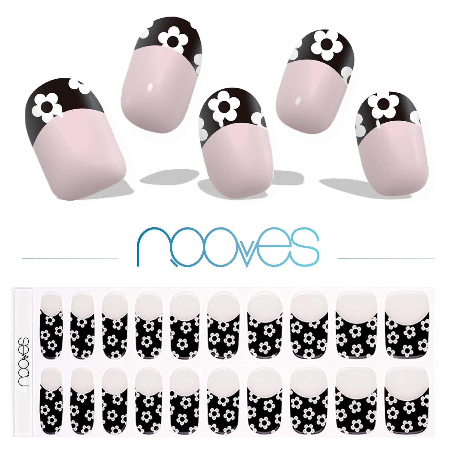 NOOVES Premium Pre-Cure Gel Nail Foils - Bold Zebra - Nooves Nails