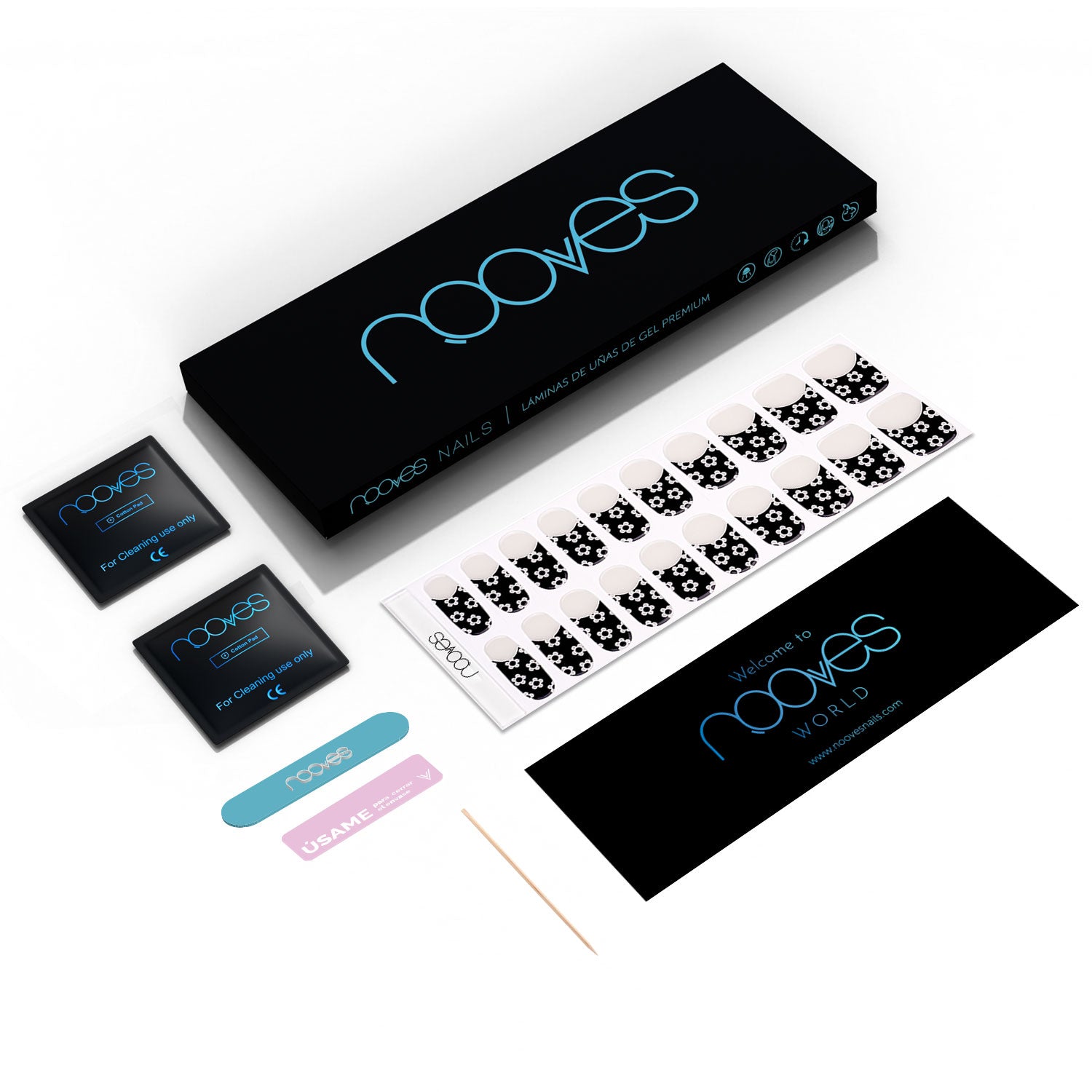 ＼NAIL/NOOO／ NOOVES Premium Pre-Cure Gel Nail Foils - Bold Zebra - Nooves Nails